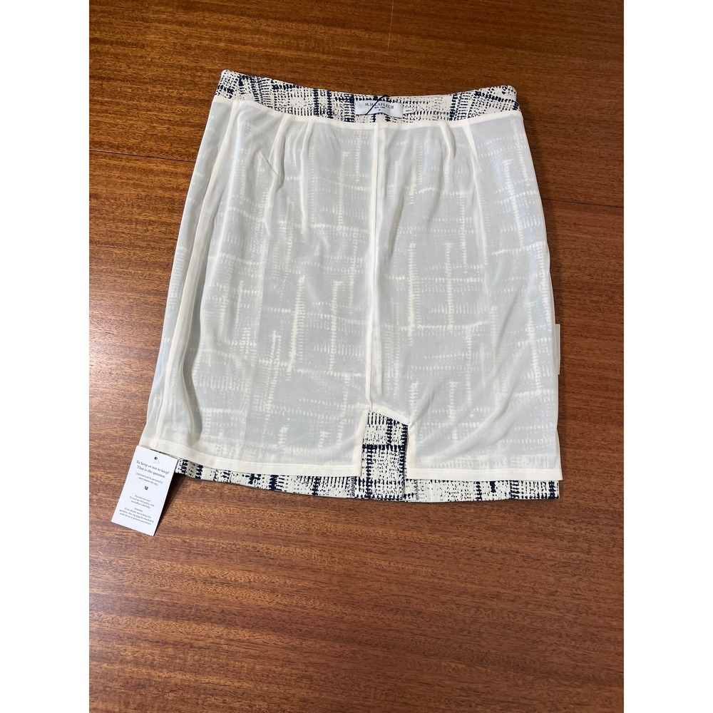 NWT‎ M.M.LaFleur Noho 1.0 Skirt Size 10 Cubist Jacquard Ivory Galaxy Blue Casual - Picture 8 of 16